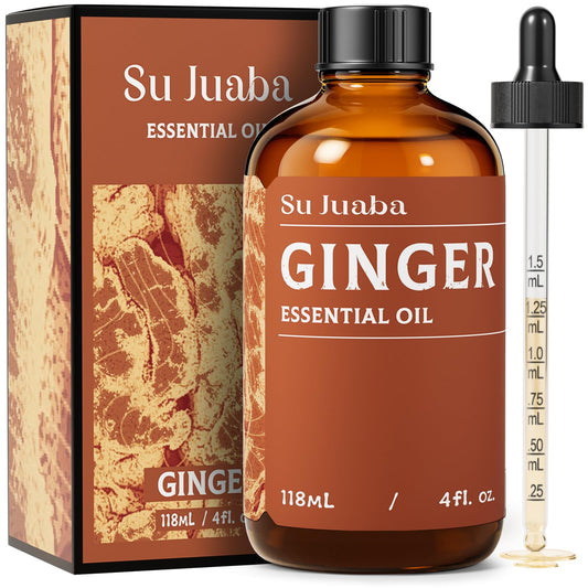 SU JUABA frasco ámbar de aceite de jengibre, conserva aroma prolongado