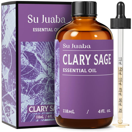 SU JUABA frasco ámbar de salvia sclarea protegiendo aroma