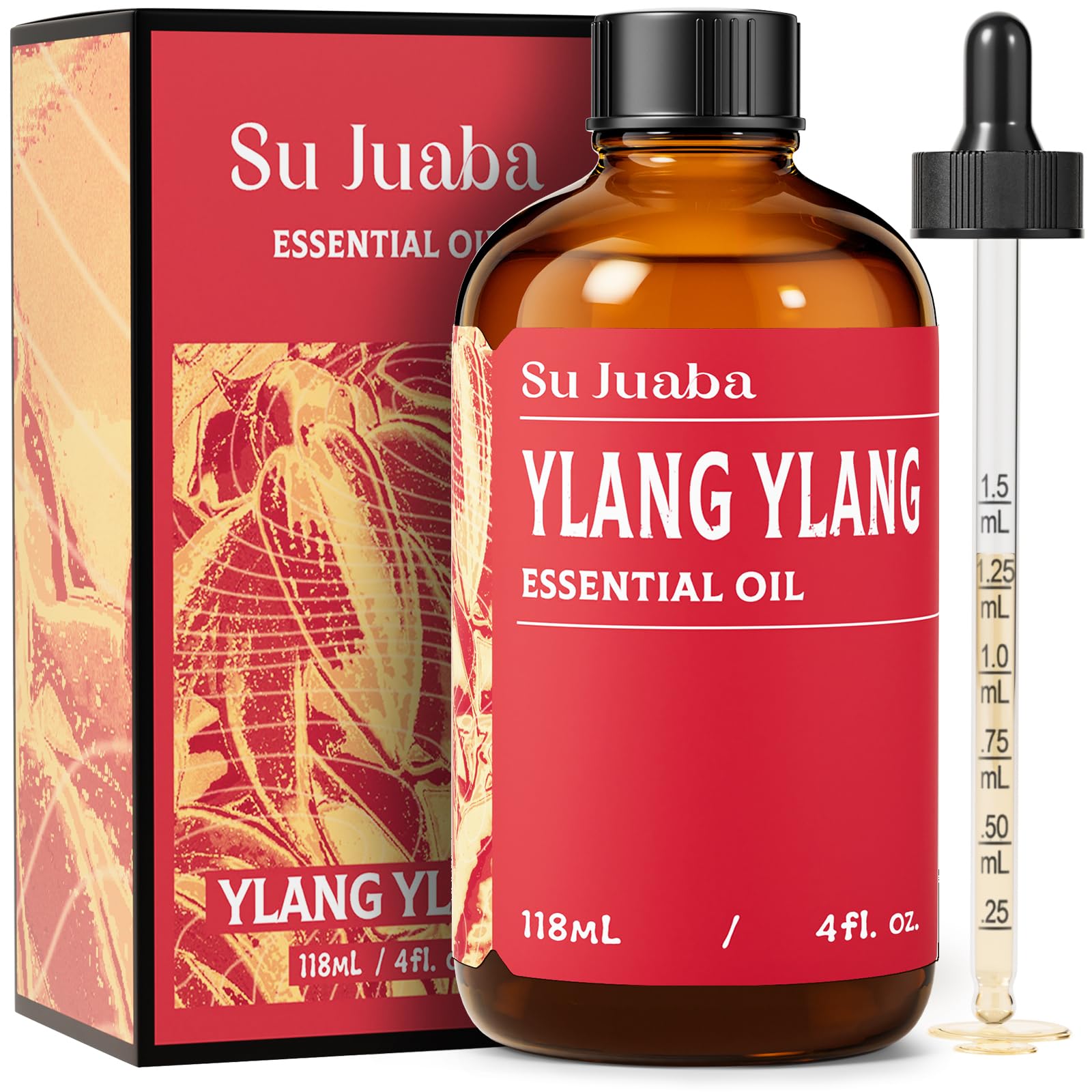SU JUABA frasco ámbar de Ylang-Ylang preserva aroma y protege luz