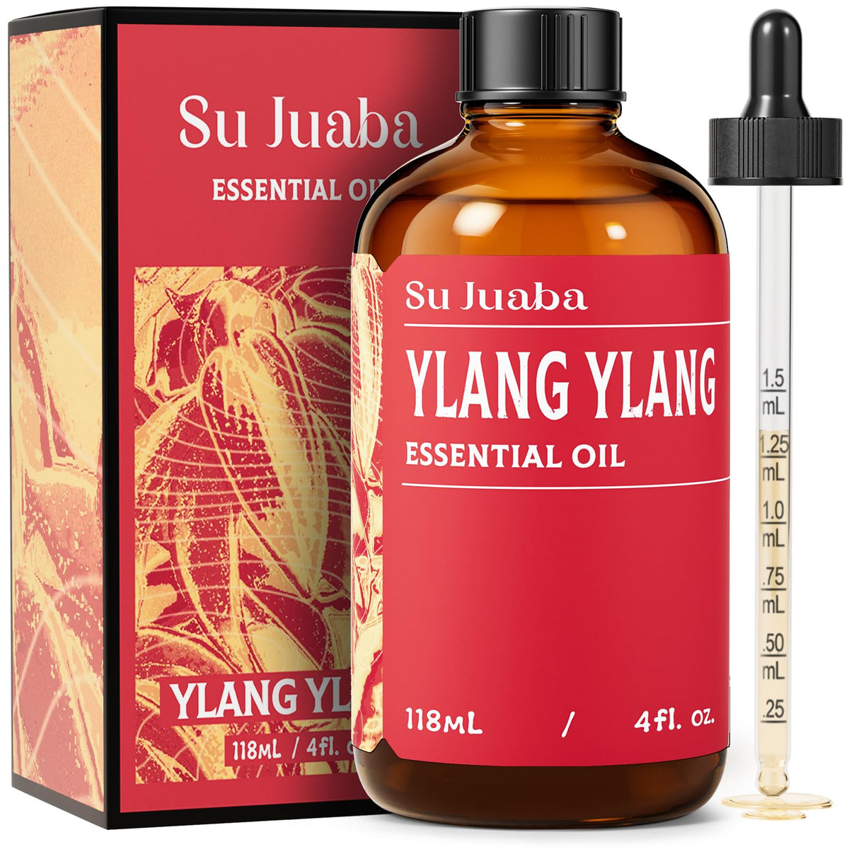 SU JUABA frasco ámbar de Ylang-Ylang preserva aroma y protege luz