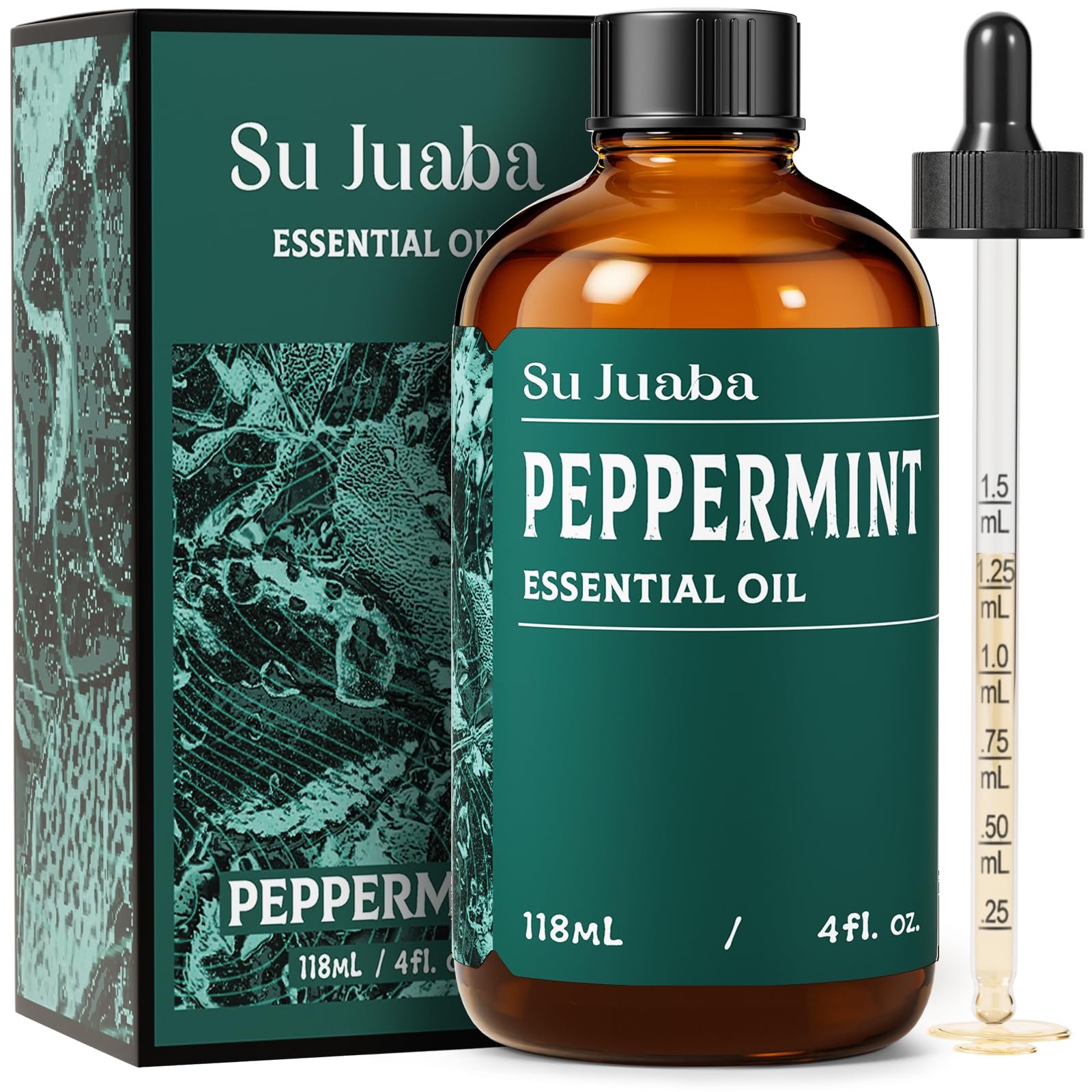 SU JUABA frasco frontal de aceite de menta con aroma fresco