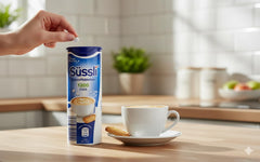 Suessli pastilla detalle de textura mostrando solidez y disolución rápida