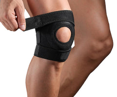 SUJAYU rodillera frontal mostrando ajuste y diseño abierto para soporte