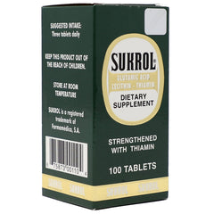 Sukrol tableta en mano mostrando tamaño real y portabilidad
