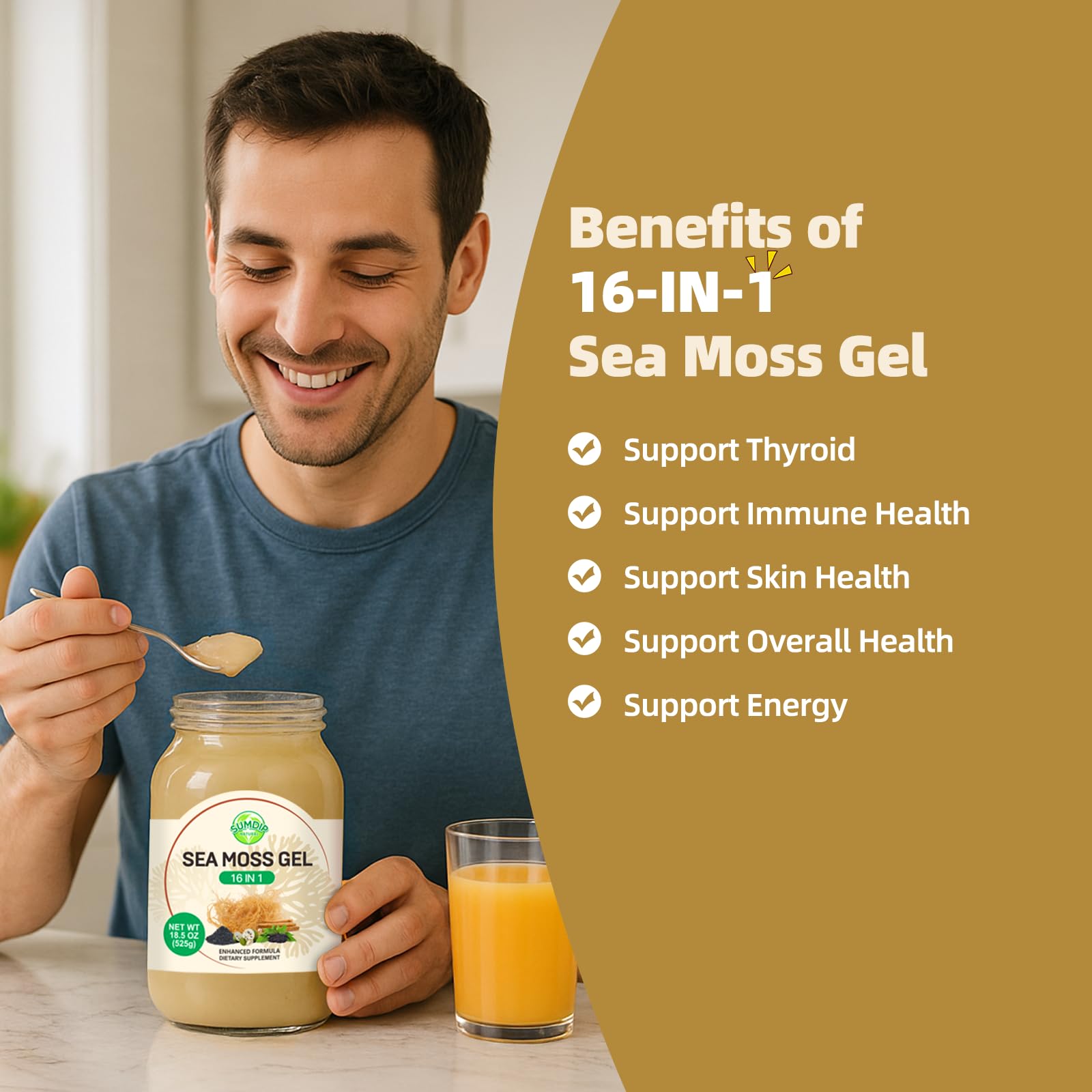 SumDIP gel en batido verde listo para consumir para mayor energía diaria
