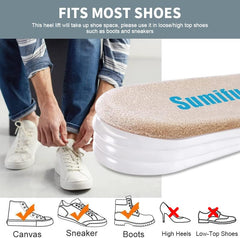 Sumifun elevador colocado en un zapato de tacón para uso discreto y estable