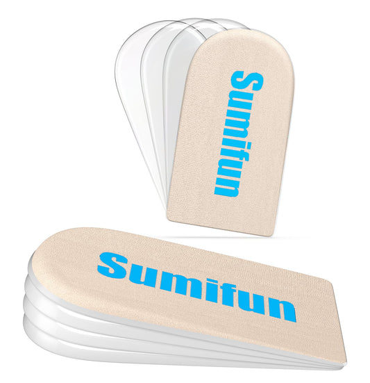Sumifun elevador de talón frontal del paquete mostrando producto y beneficio ajuste