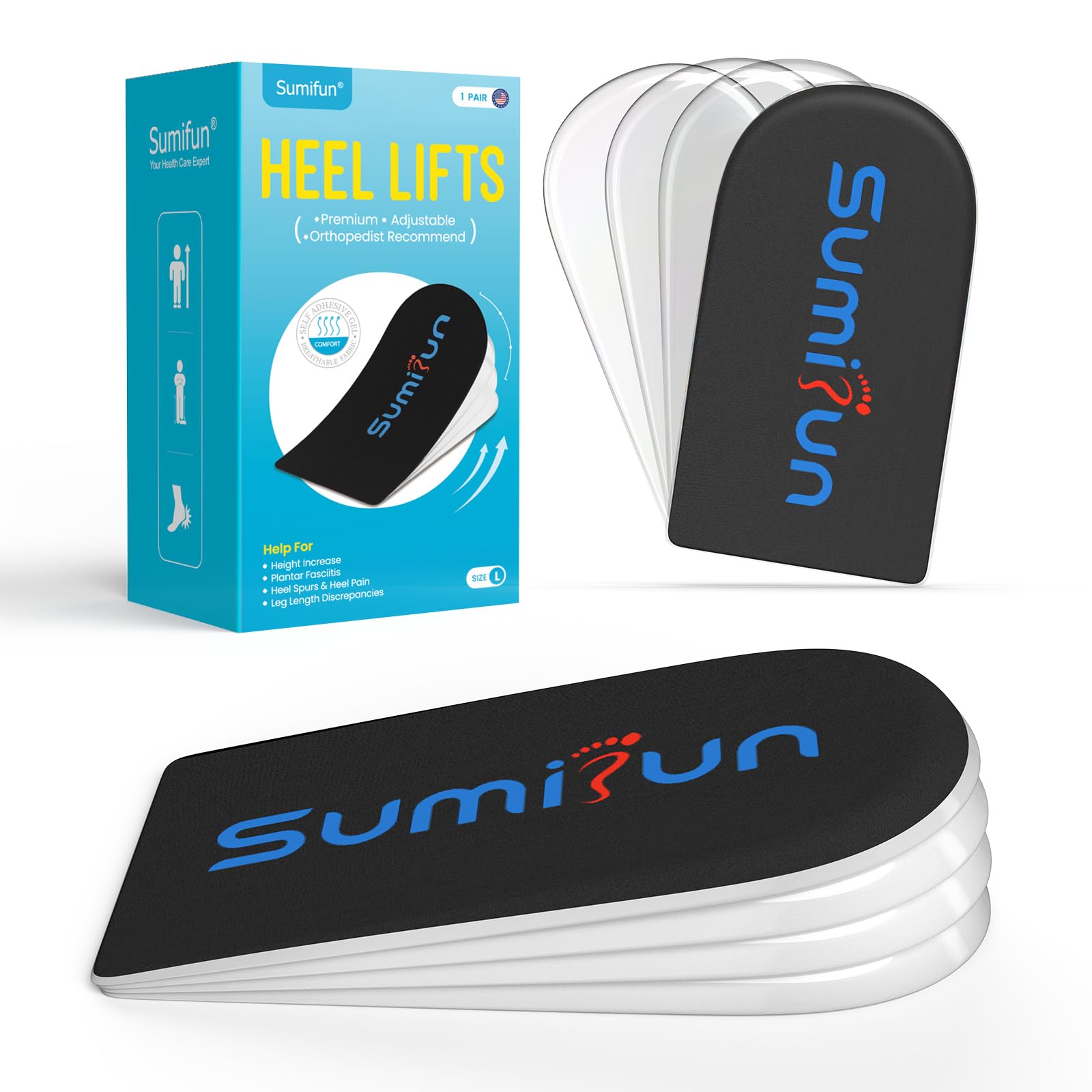 Sumifun vista frontal del inserto en caja mostrando diseño y color negro, cómodo y discreto