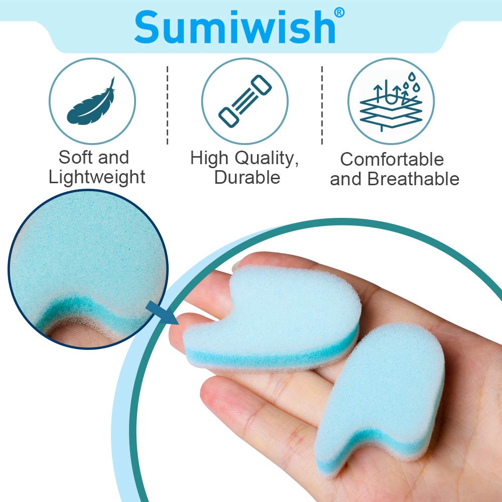 Sumiwish separador colocado entre dedos reduciendo fricción y presión