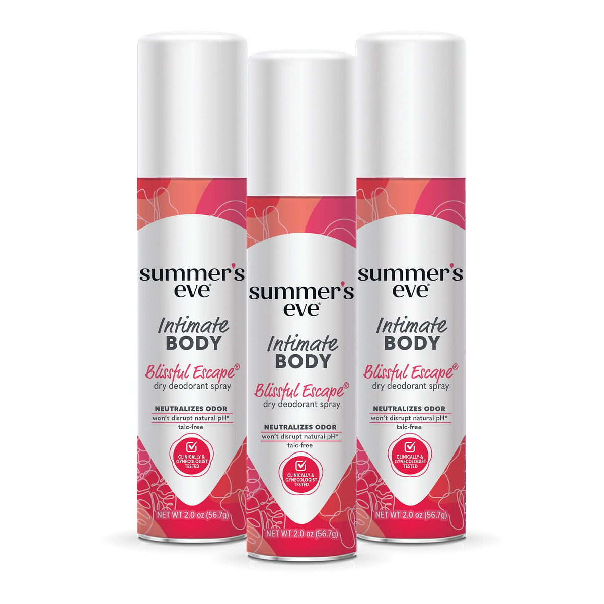Summer's Eve frasco frontal mostrando diseño y beneficio refrescante