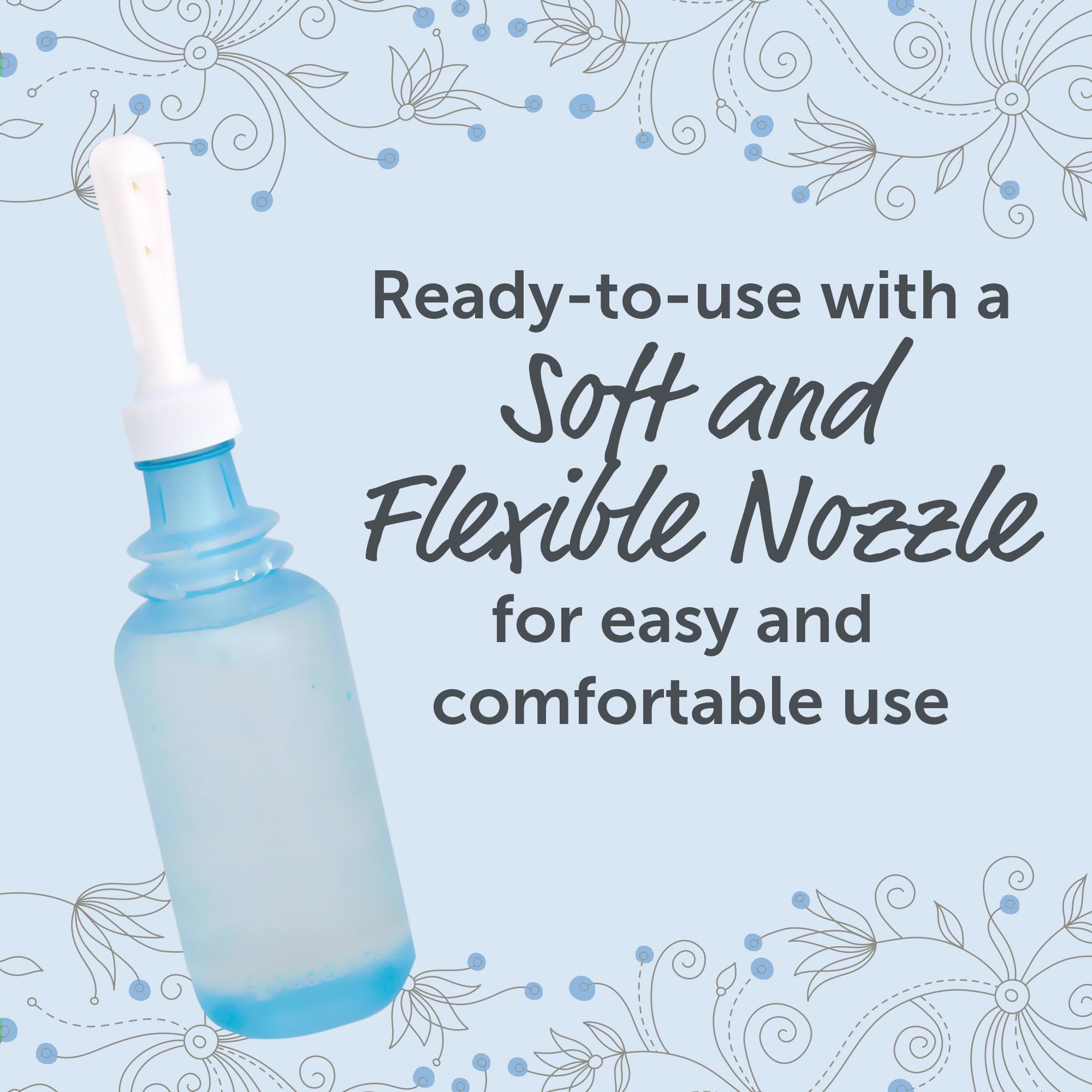Cuello flexible de la douche Summer's Eve que facilita ajustar el ángulo y reducir molestias