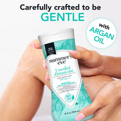 Summer's Eve etiqueta con ingredientes clave, muestra pH equilibrado