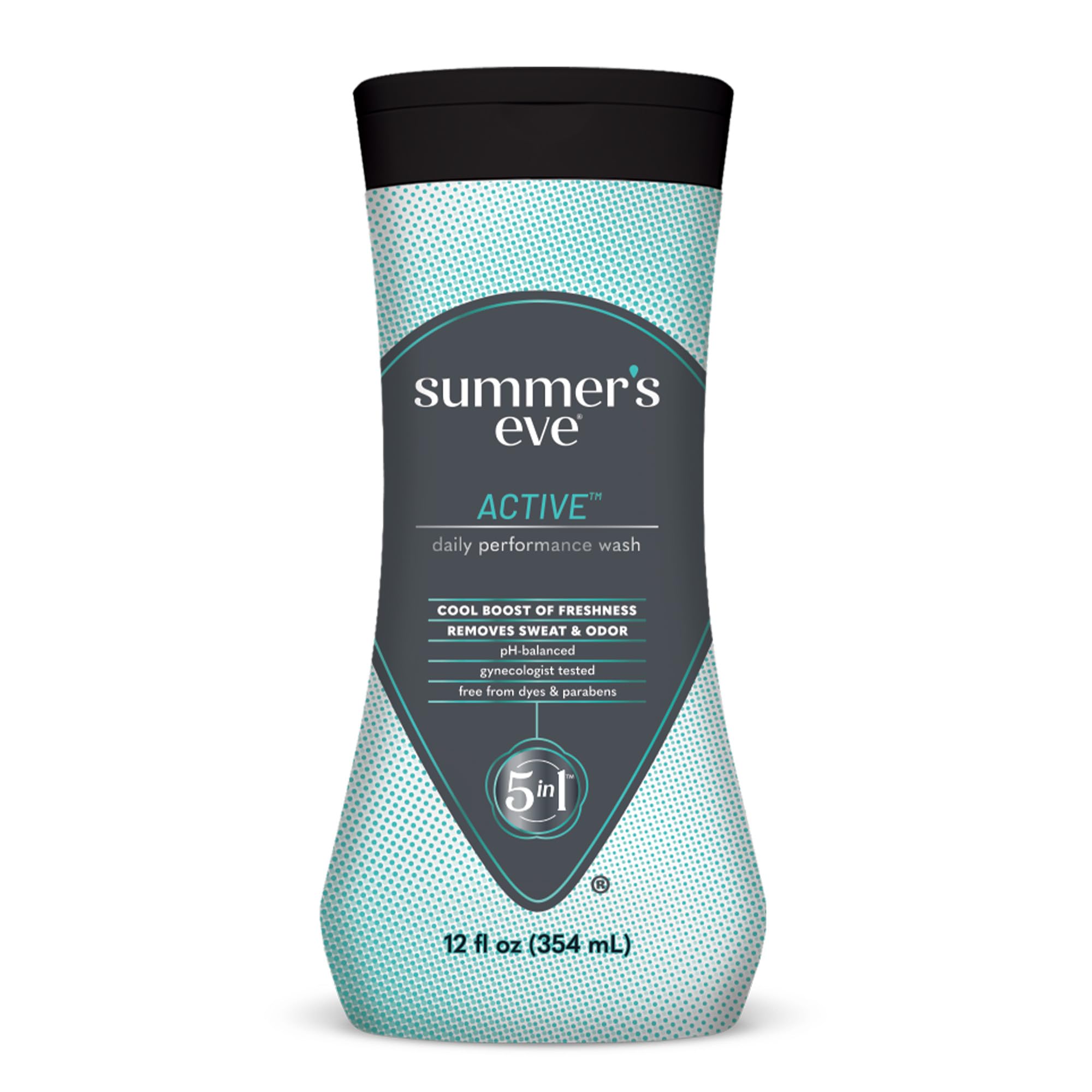 Summer's Eve envase frontal mostrando diseño y claridad, frescor instantáneo