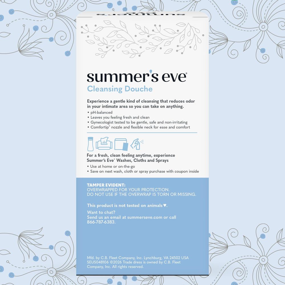 Summer's Eve unidad individual envuelta lista para usar y transporte