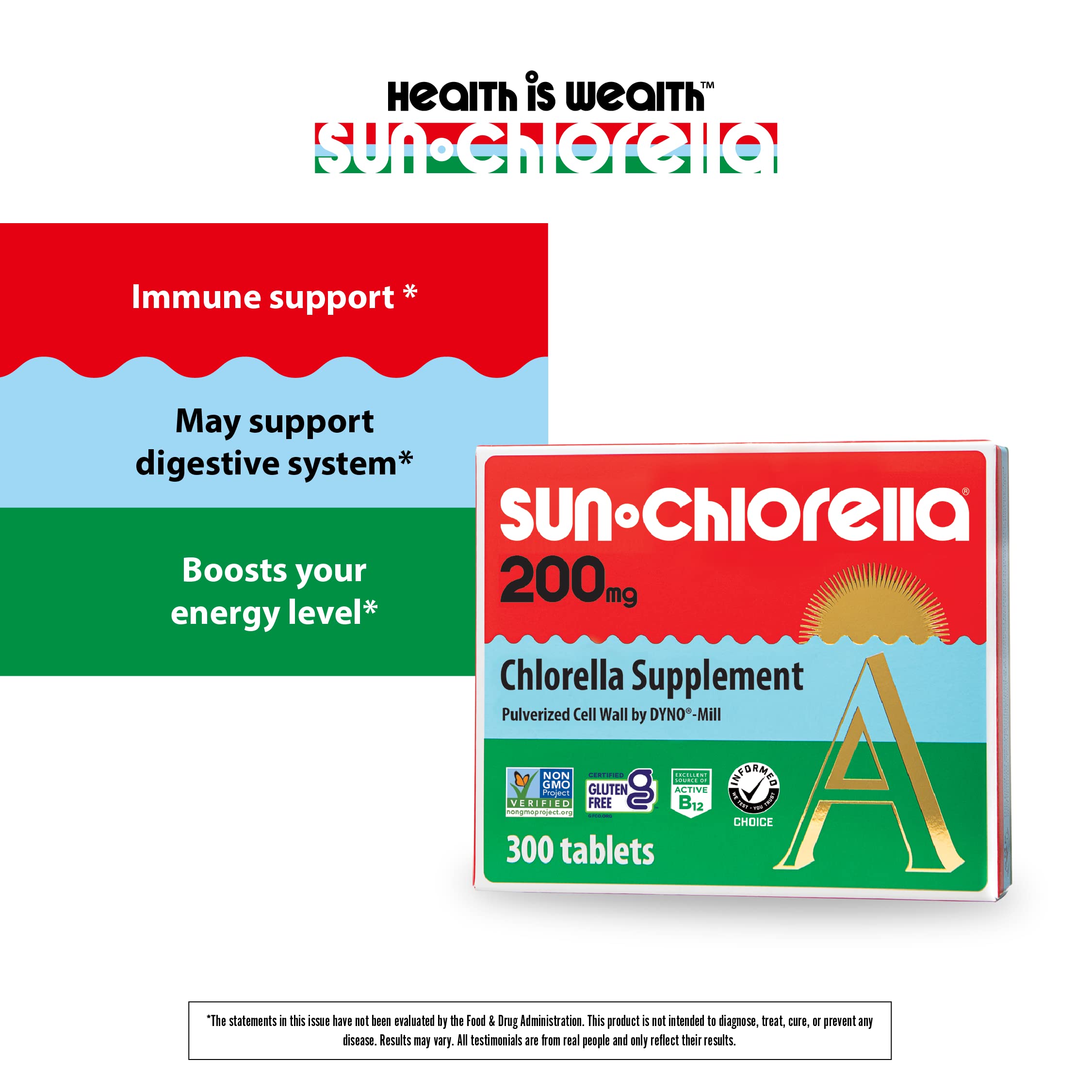 Sun Chlorella polvo pulverizado detalle que demuestra fácil absorción