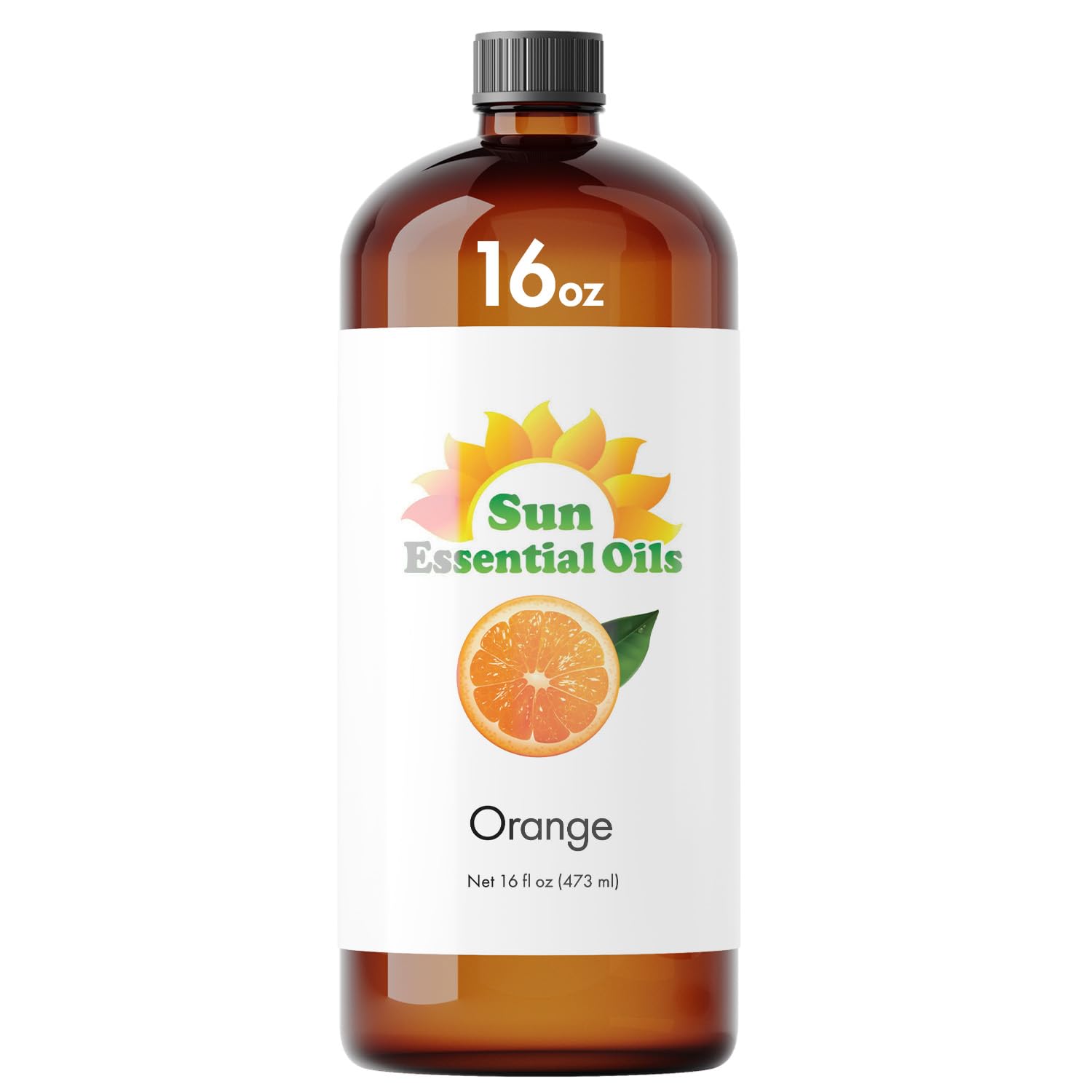 Sun Essential Oils frasco ámbar de naranja dulce mostrando protección UV y conservación