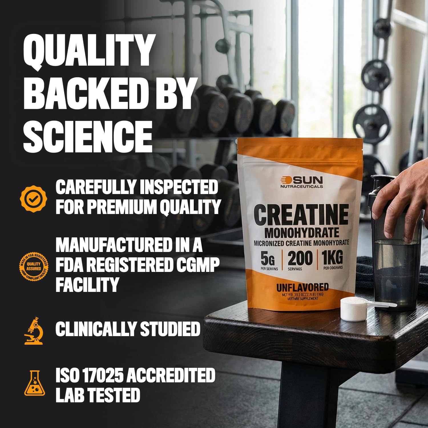 Sun Nutraceuticals en ambiente de gimnasio, complemento para rutinas activas