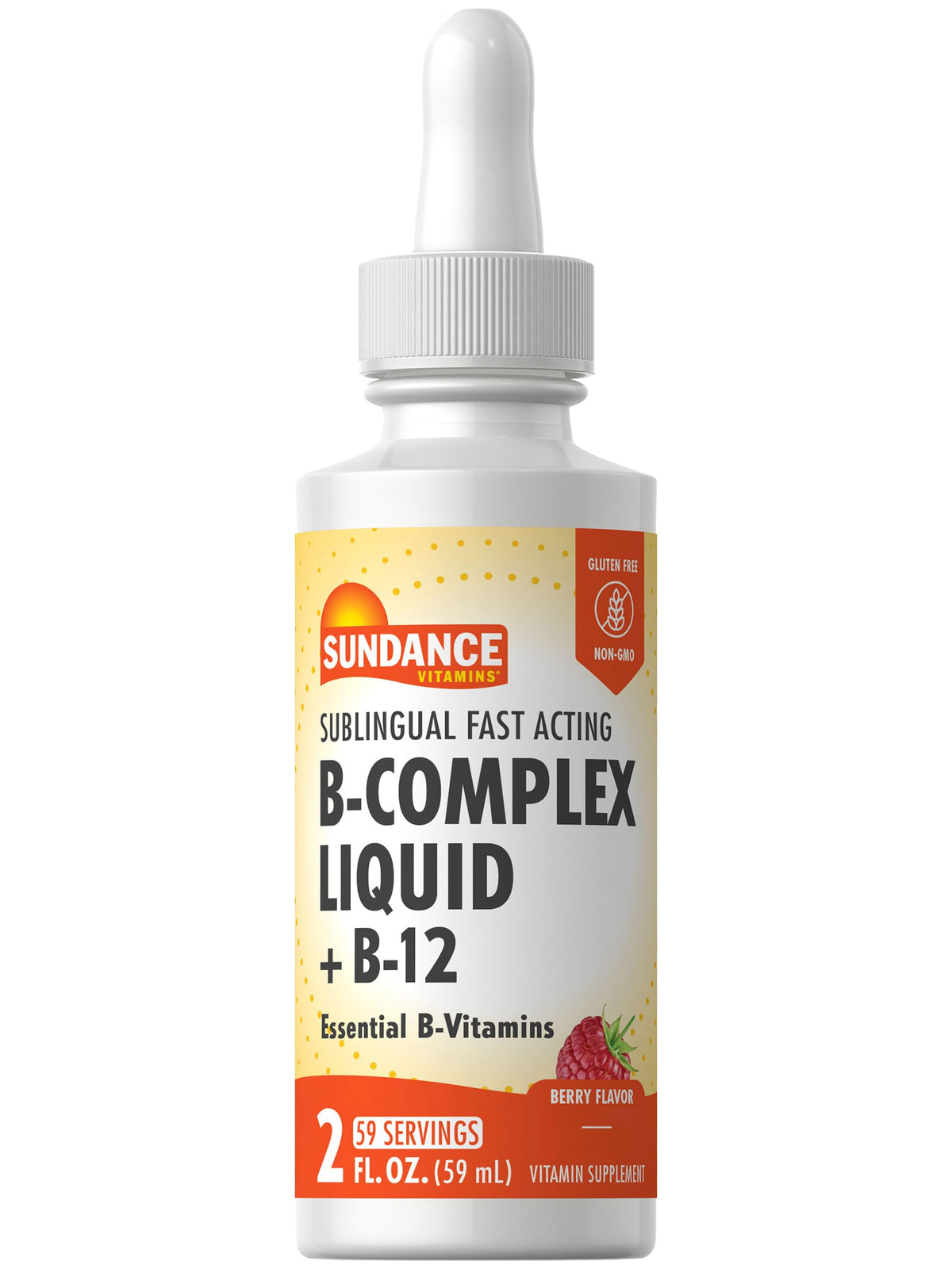 Sundance frasco frontal mostrando etiqueta y tamaño, fácil identificación del producto
