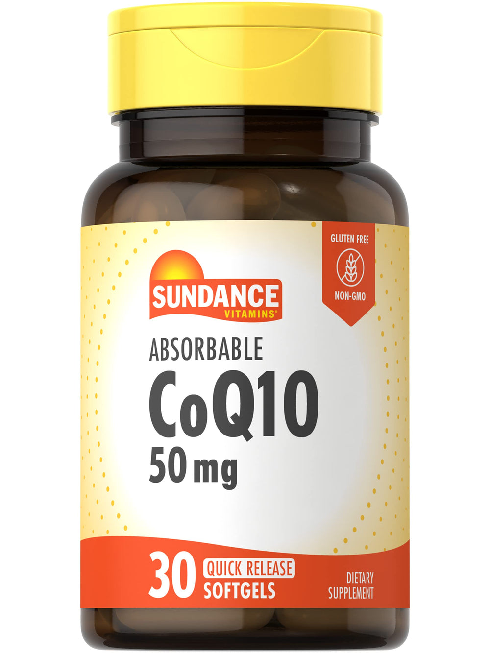 Sundance CoQ10 50 mg, botella de cápsulas suaves para energía diaria