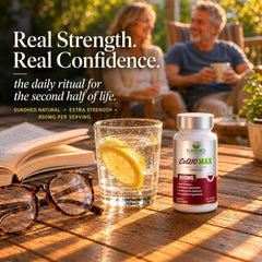 Sundhed Natural cápsula junto a regla para comparar tamaño y dosificación