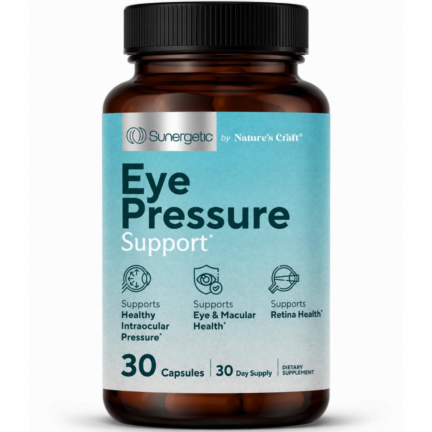 Sunergetic frasco frontal mostrando el envase y beneficio general ocular