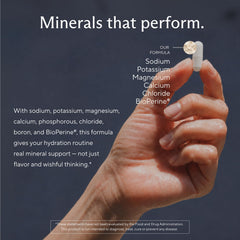 Primer plano de minerales representativos de Sunergetic para transparencia de ingredientes