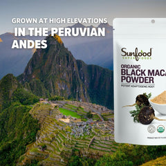 Sunfood Superfoods maca negra en smoothie, añade sabor y consistencia saludable