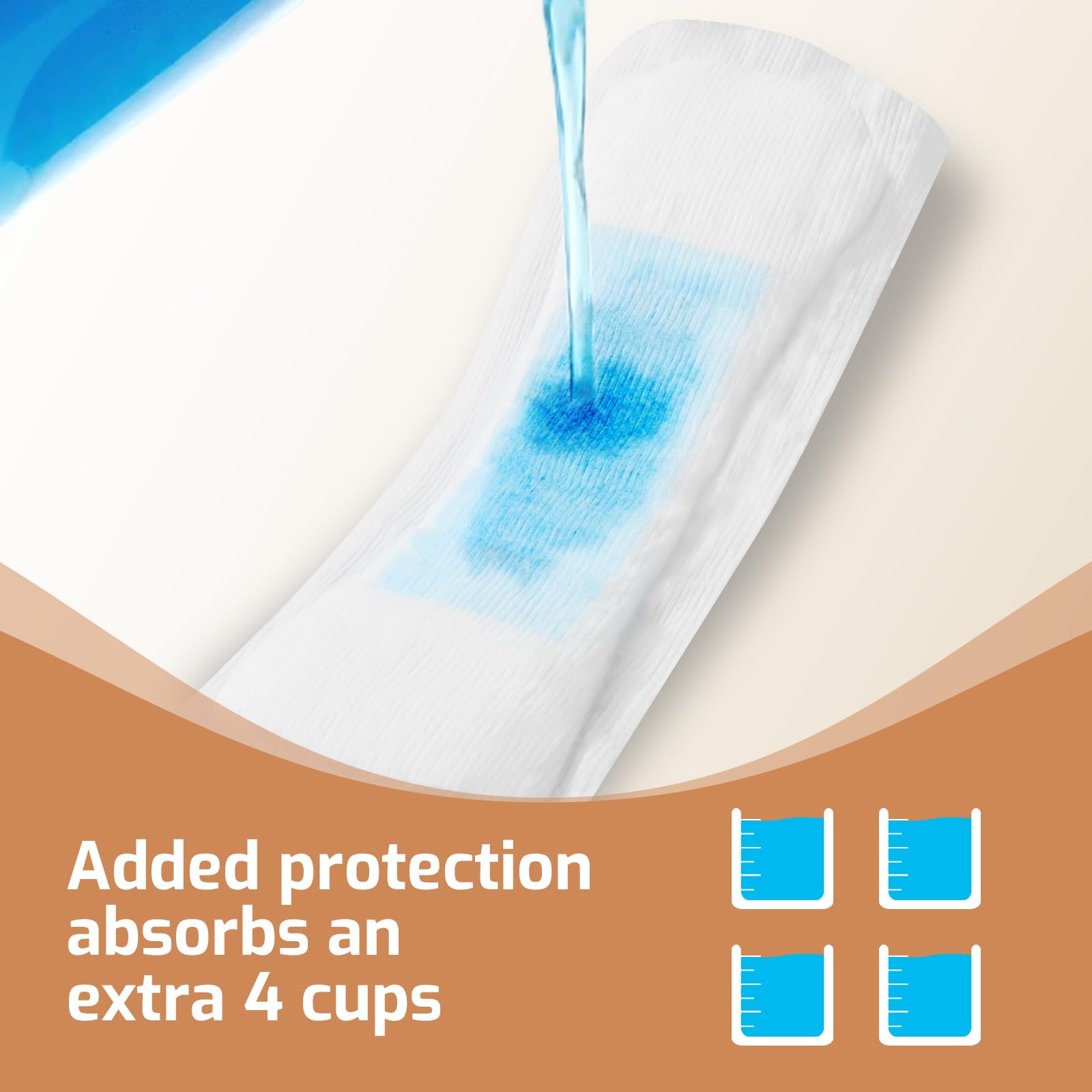 SUNKISS capa azul de flujo rápido que mantiene la superficie seca