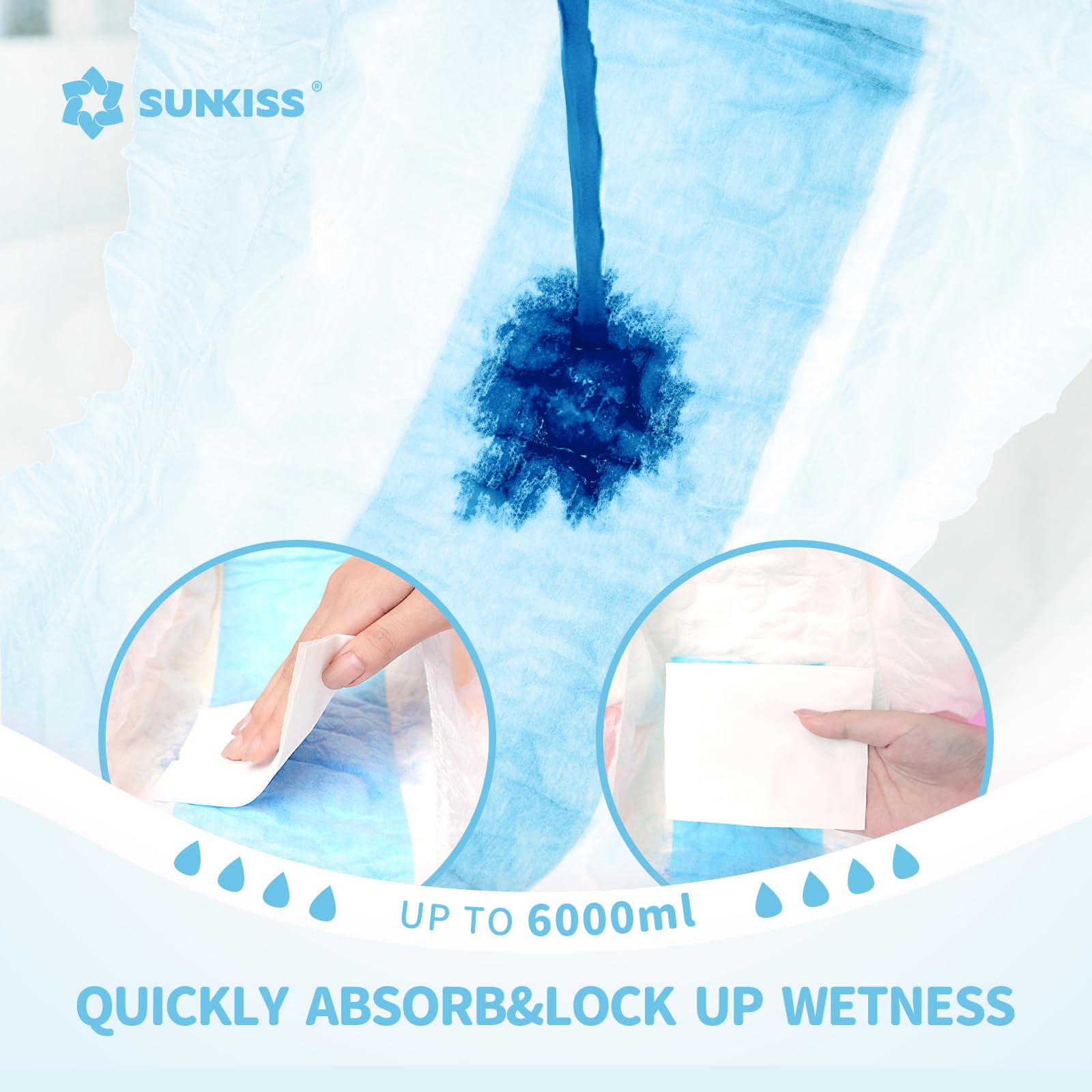 SUNKISS cierre adhesivo doble proporcionando ajuste seguro y reposicionable