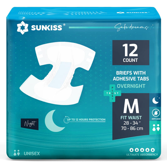 SUNKISS empaque frontal mostrando paquete y cantidad, confianza nocturna