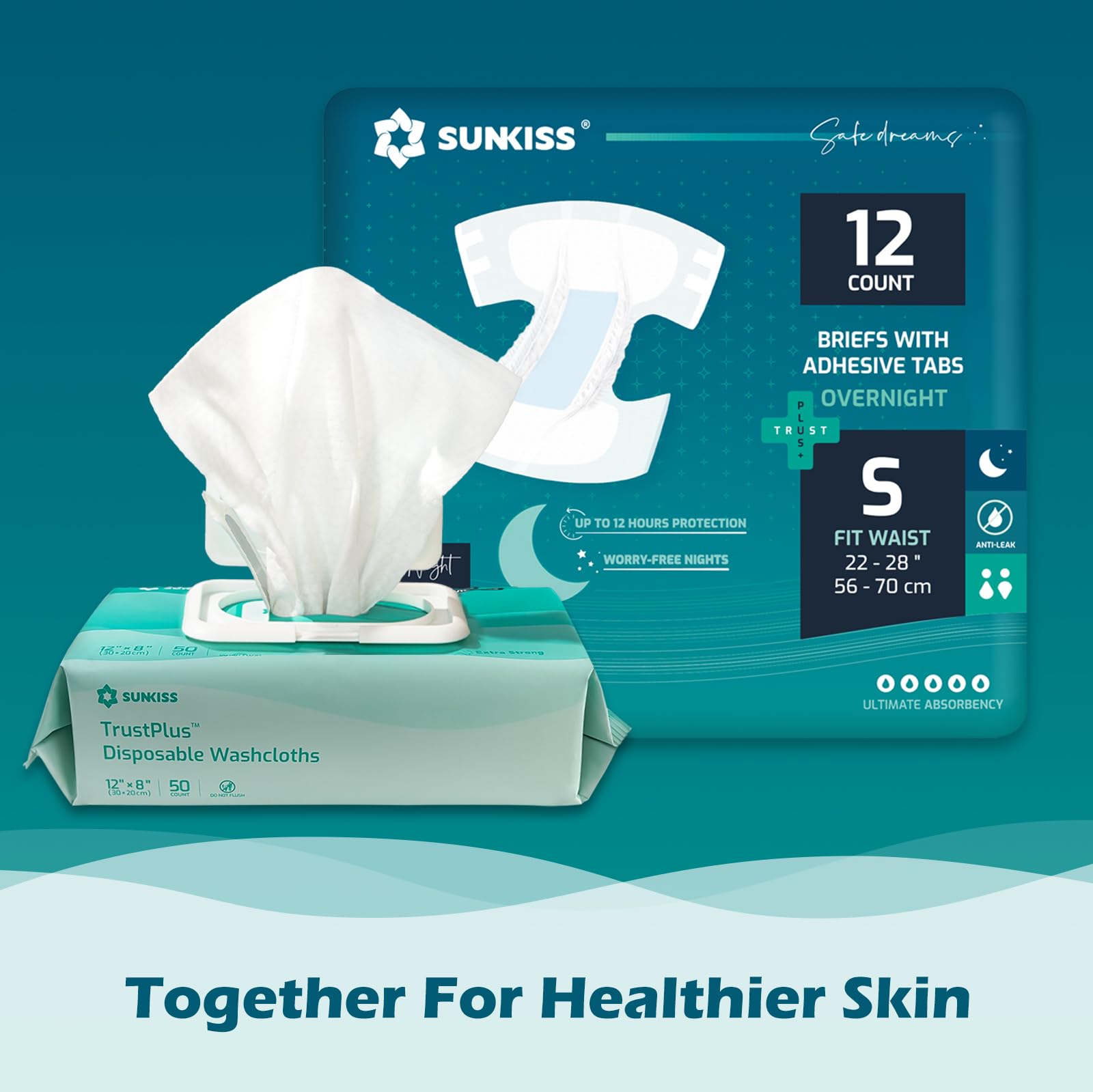 SUNKISS comparación de tamaño junto a mano para referencia de la talla L