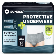 SUNKISS vista frontal del calzoncillo gris con ajuste cómodo y discreto