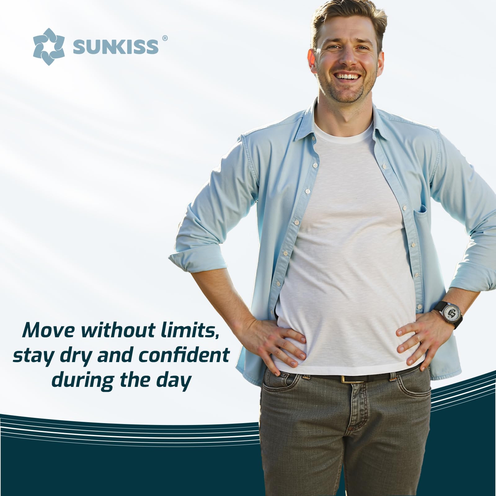 SUNKISS sección del núcleo absorbente que muestra rápida retención de líquido
