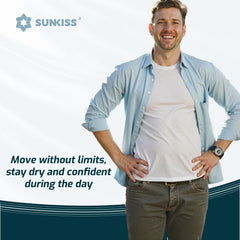 SUNKISS sección del núcleo absorbente que muestra rápida retención de líquido