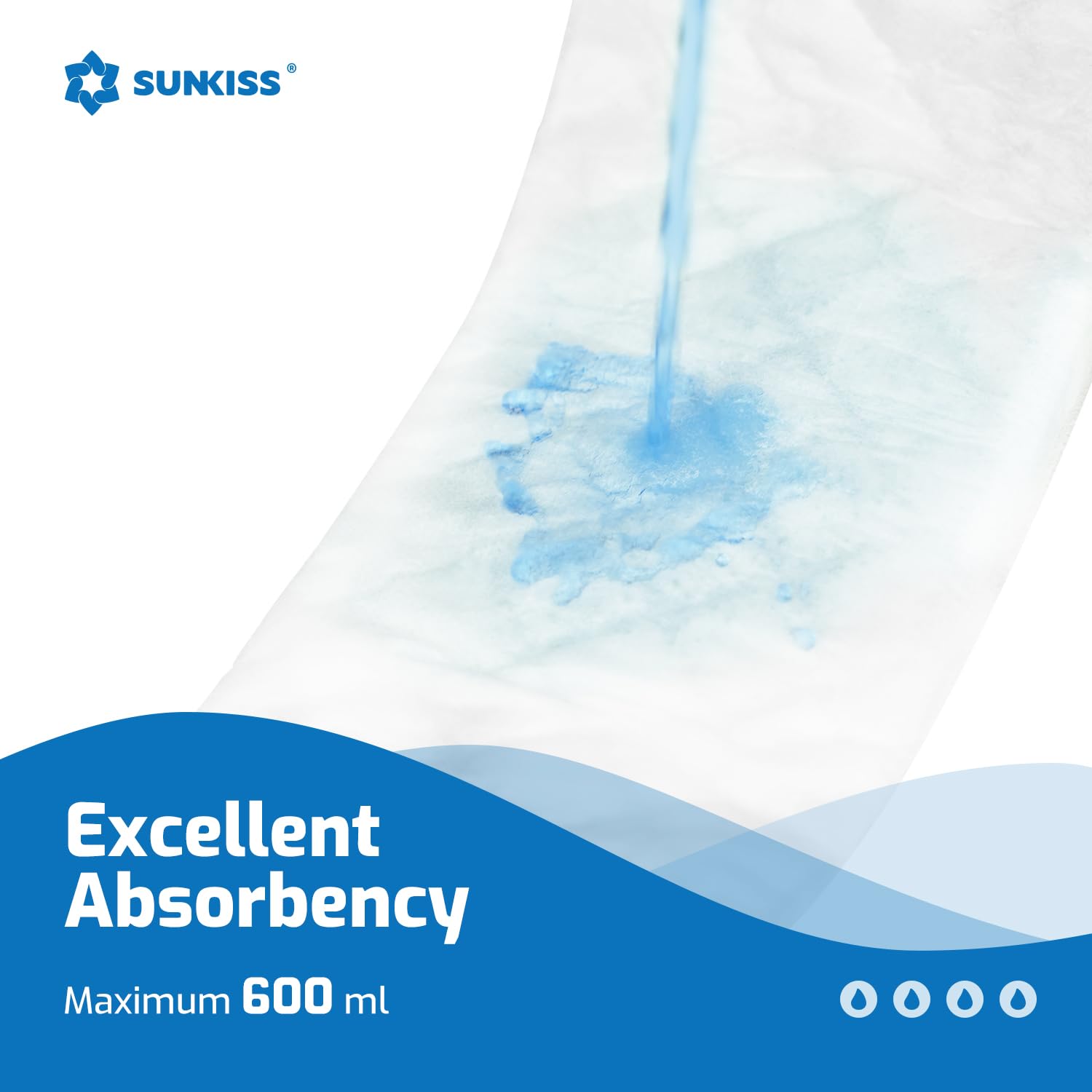 SUNKISS núcleo gelificador que retiene líquido y controla olores