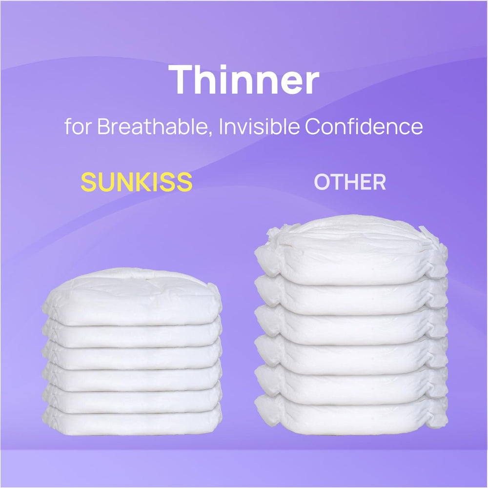 SUNKISS detalle del núcleo absorbente mostrando rápida retención de humedad