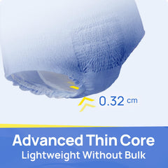 SUNKISS primer plano del núcleo absorbente que mantiene la sequedad