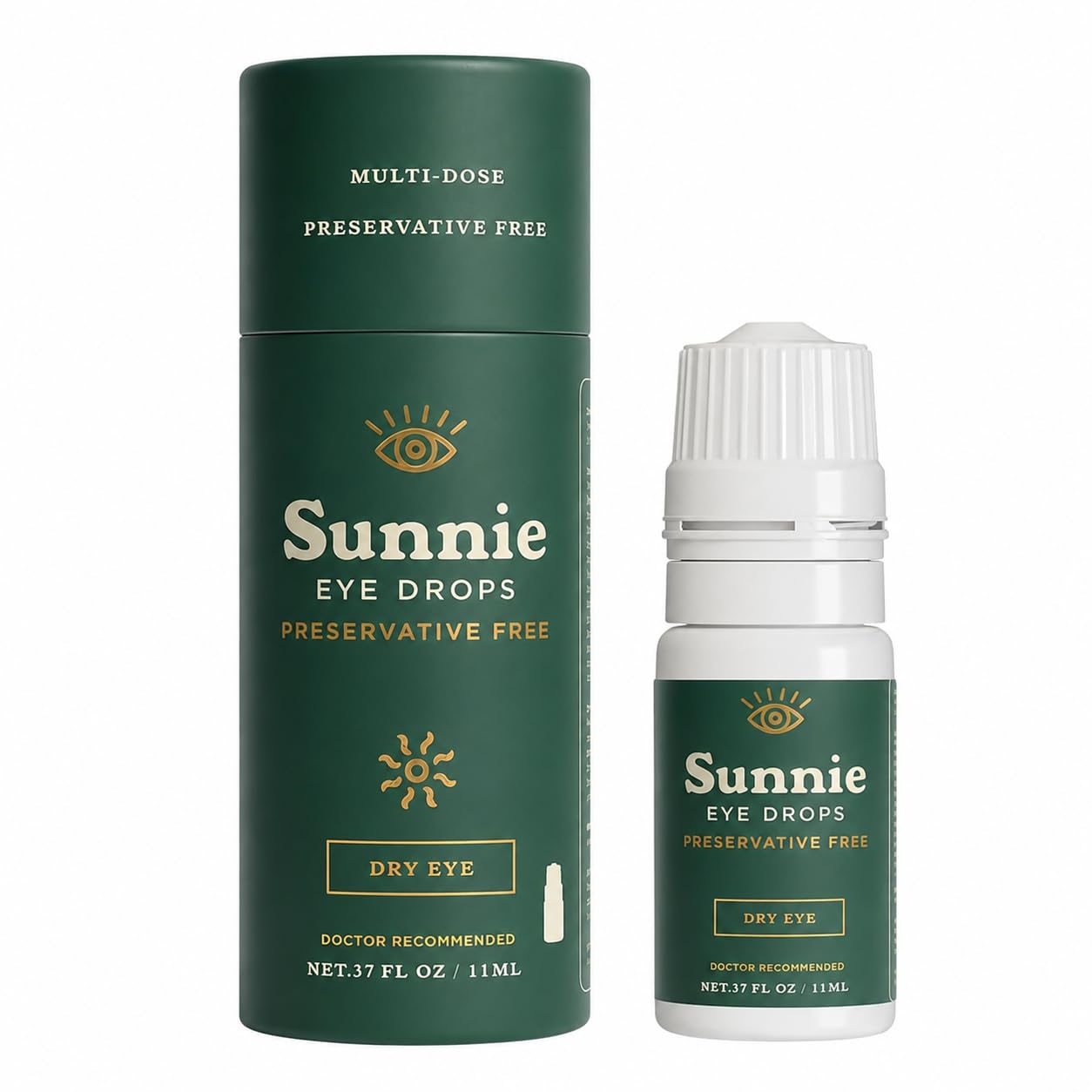 Sunnie frasco frontal mostrando tamaño y diseño, facilita transporte y uso