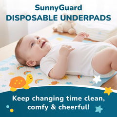 SunnyGuard textura capa superior suave para confort del bebé