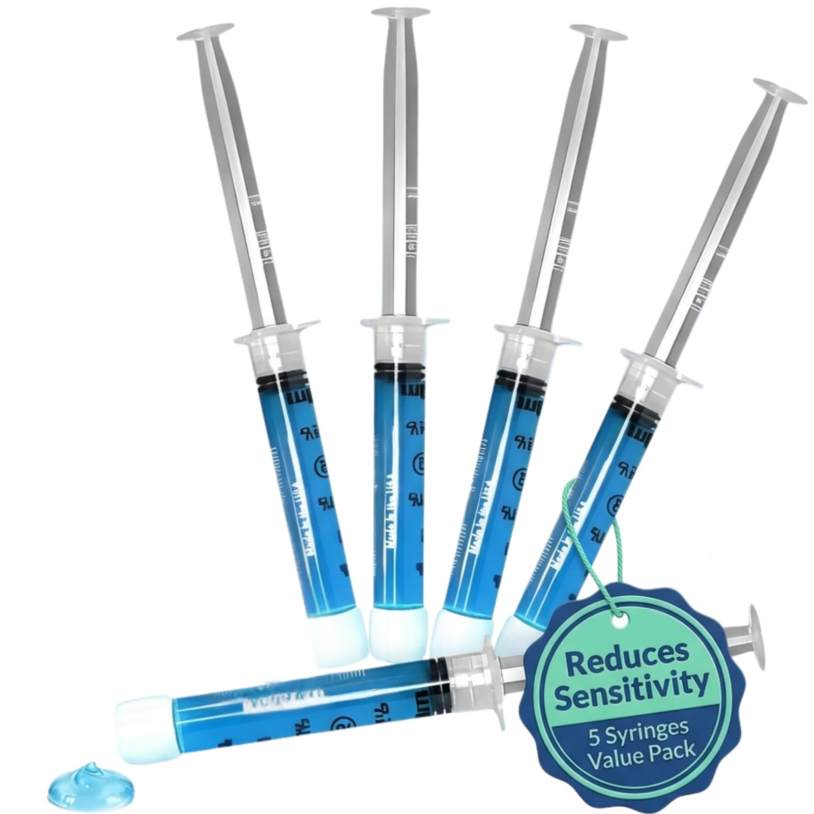 Sunshine jeringa frente con gel remineralizante muestra dosificación