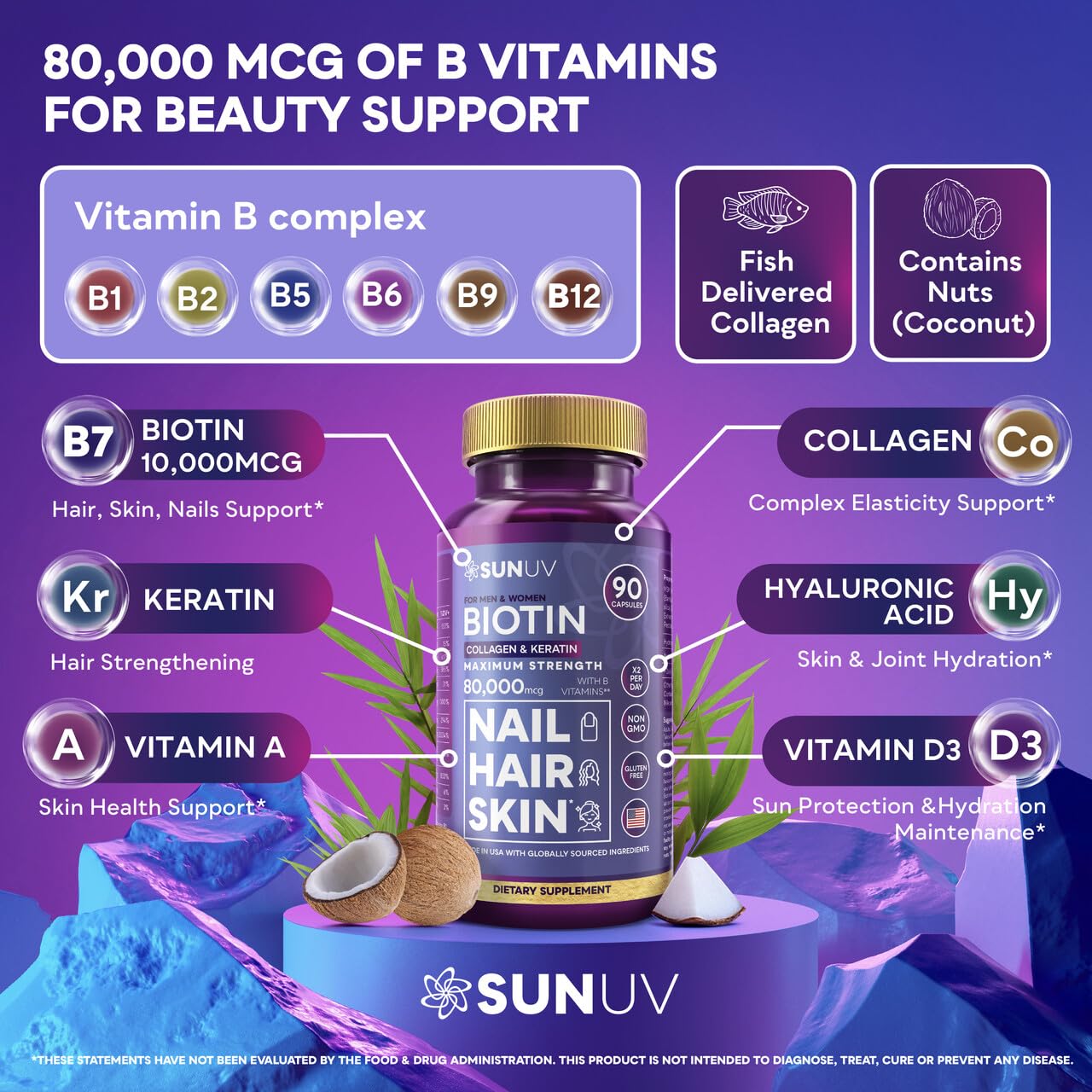 SUNUV etiqueta nutricional detallada con ingredientes visibles