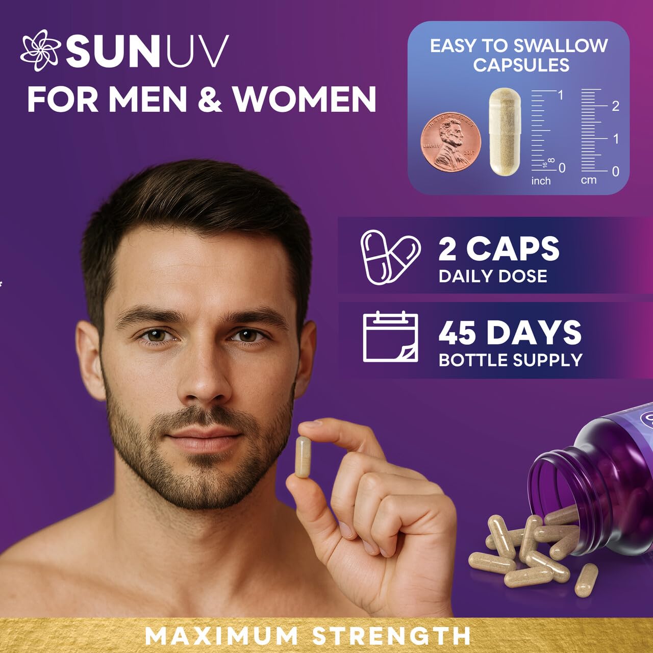 SUNUV cápsulas junto a rutina de belleza para uso diario