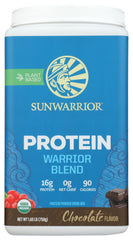 Sunwarrior batido de chocolate en vaso listo para beber tras entrenamiento