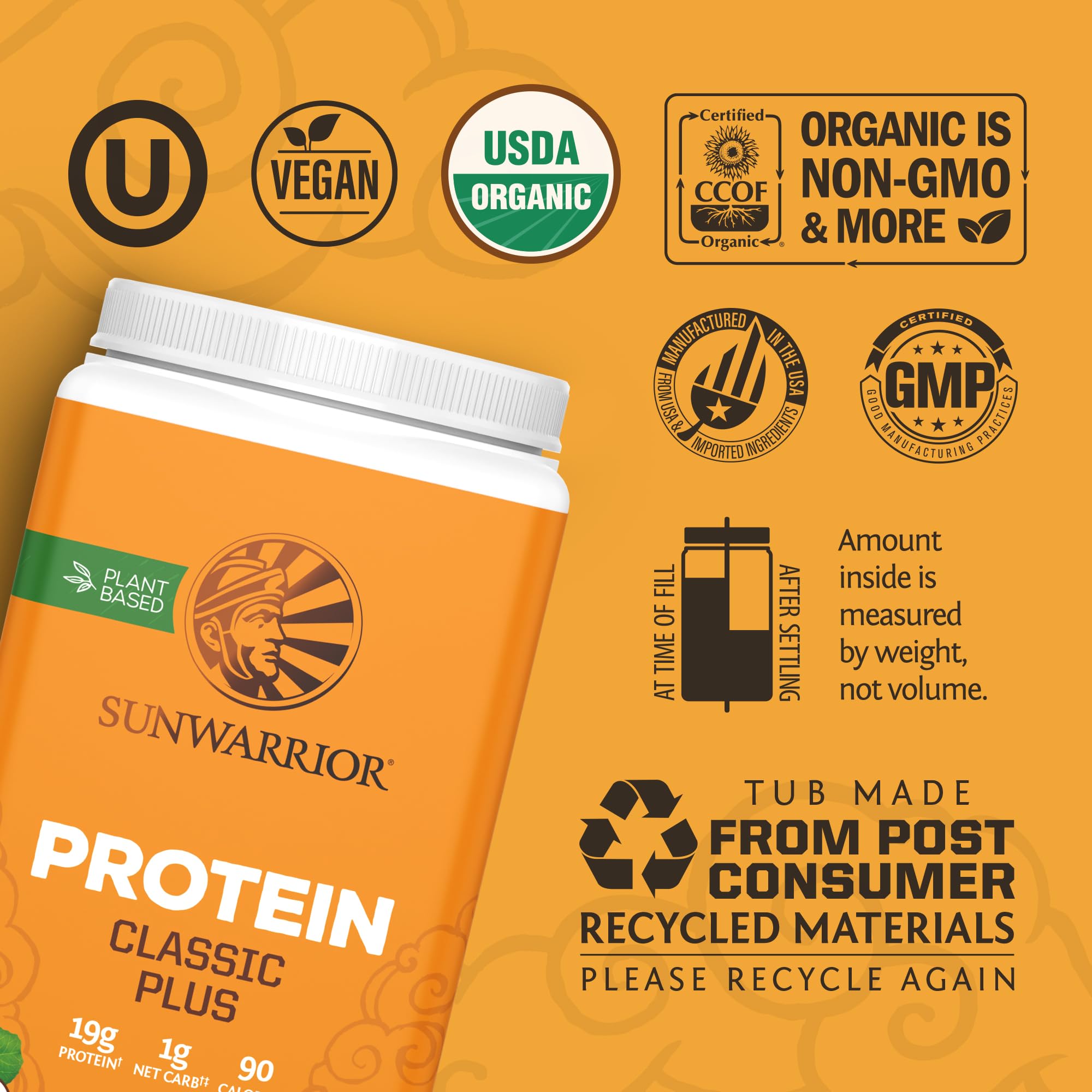 Sunwarrior batido en vaso lista para consumo post entreno