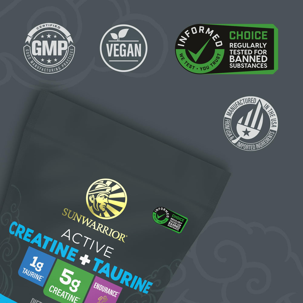 Sunwarrior cuchara con porción de creatina y taurina, ayuda a dosificar 5 g+1 g