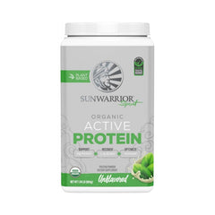 Batido verde hecho con Sunwarrior para recuperación con sabor neutro