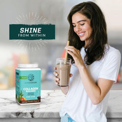 Sunwarrior batido en mano estilo de vida saludable activo