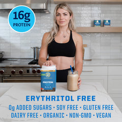 Sunwarrior etiqueta nutricional con ingredientes y pruebas de calidad