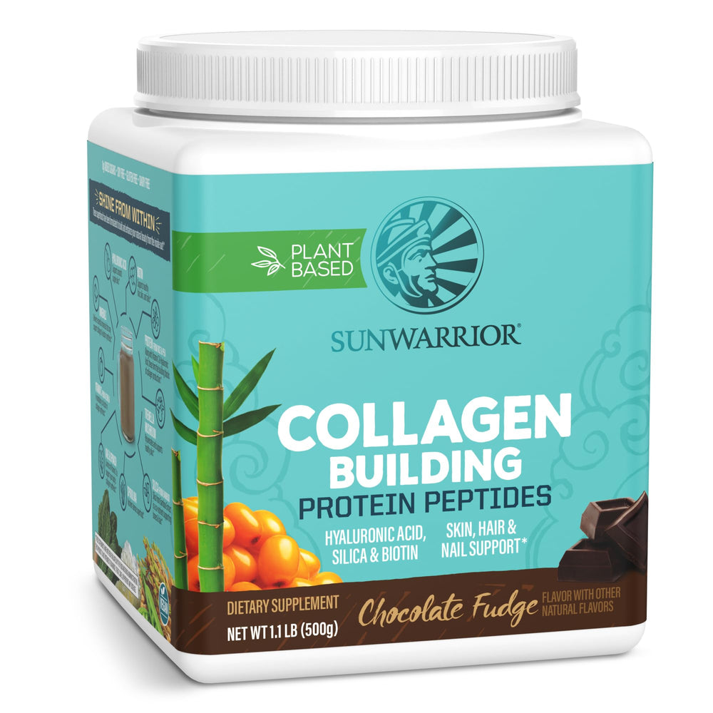 Sunwarrior envase frontal chocolate, presentación clara y natural