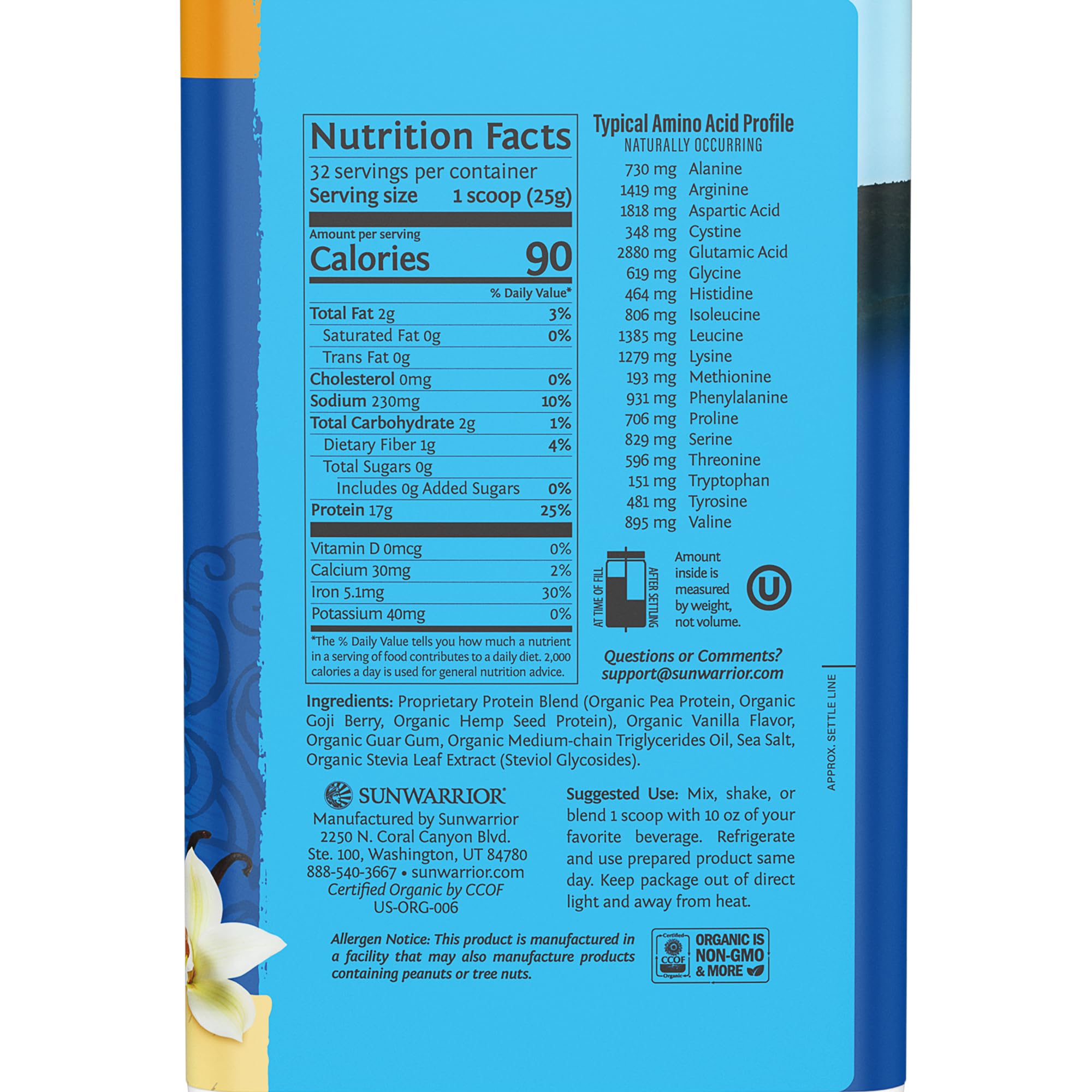 Sunwarrior textura cremosa en cuchara que demuestra mezcla sin grumos y fácil digestión